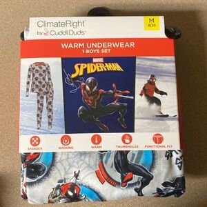 Cuddl Duds Boys Spider-Man Warm Underwear Set